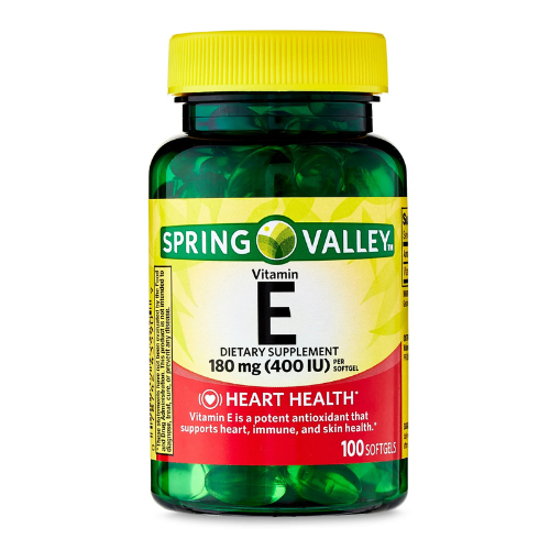 Spring Valley Vitamin E 400 IU Heart Health Softgels, 100 Count