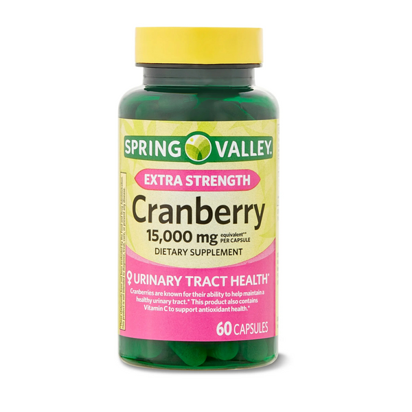 Spring Valley Extra Strength Cranberry 15,000mg, 60 Capsules