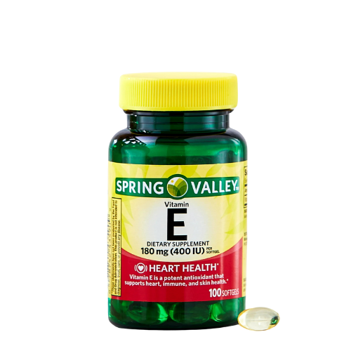 Spring Valley Vitamin E 400 IU Heart Health Softgels, 100 Count